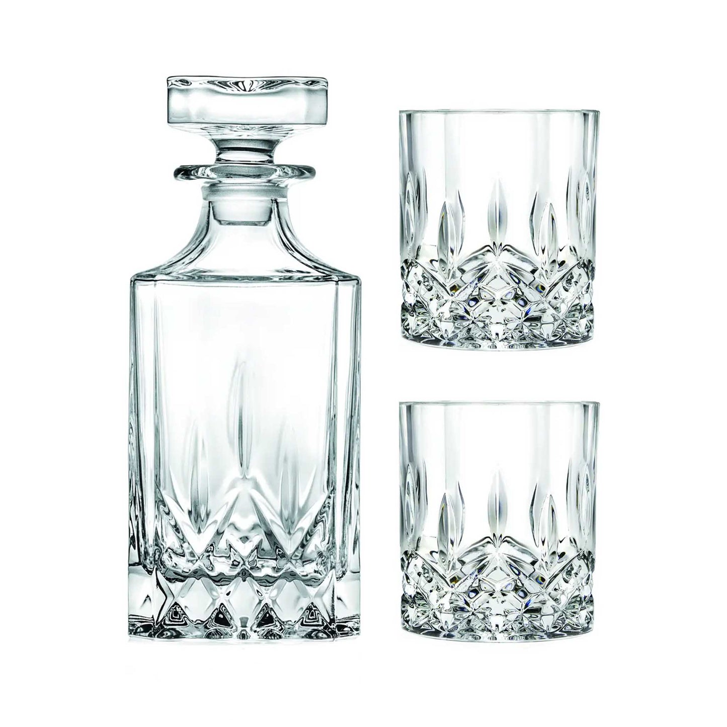 3-teiliges Whisky-Set Bar (Whiskykaraffe, 2 x Tumbler)