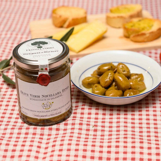 Frantoi Cutrera Grüne Nocellara Etnea Oliven in Salzlake | 290g