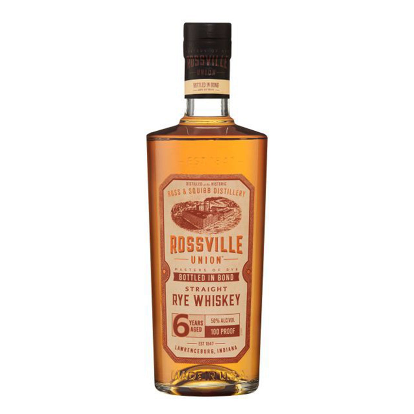 Rossville Union Straight Rye Whiskey 6 Jahre Bottled in Bond Distillers Select | 50% | 0,7l