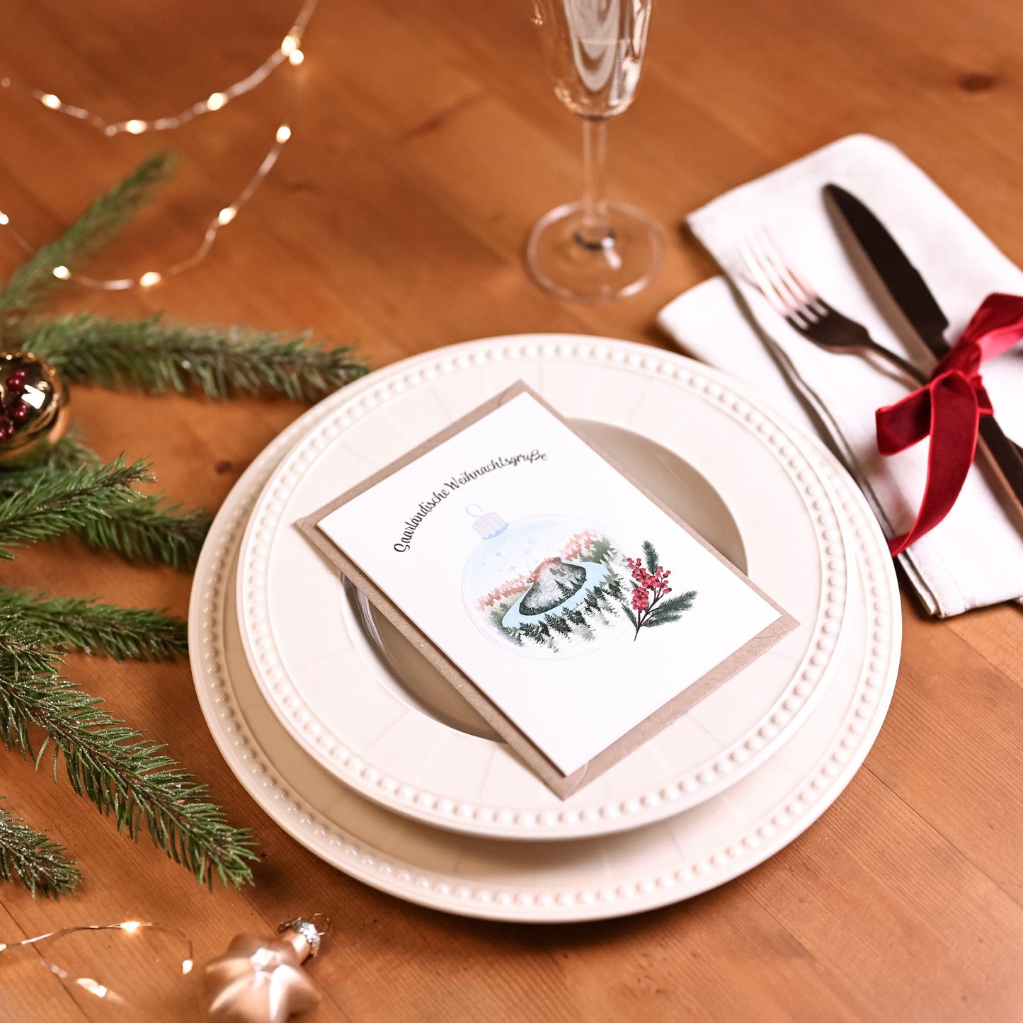 Saarländische Weihnachtskarte | Saarschleife