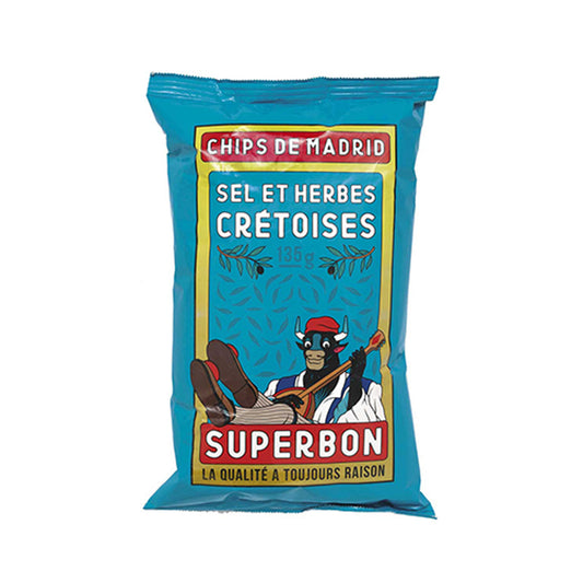 Superbon Chips - Salz und Kräuter aus Kreta | 135g