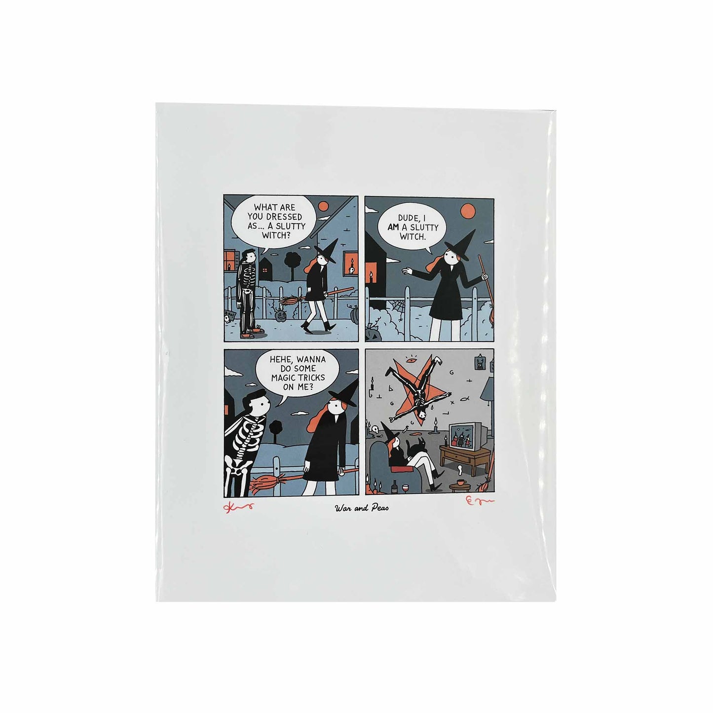 War and Peas Signed Print | Slutty Witch