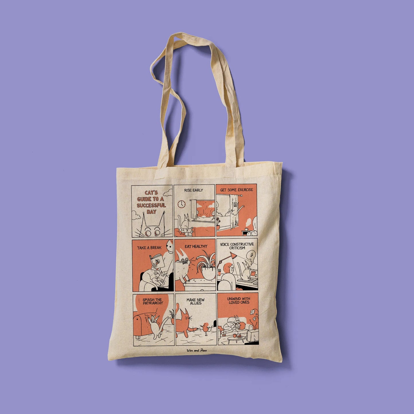 War and Peas | Cat's Guide – Organic Tote Bag