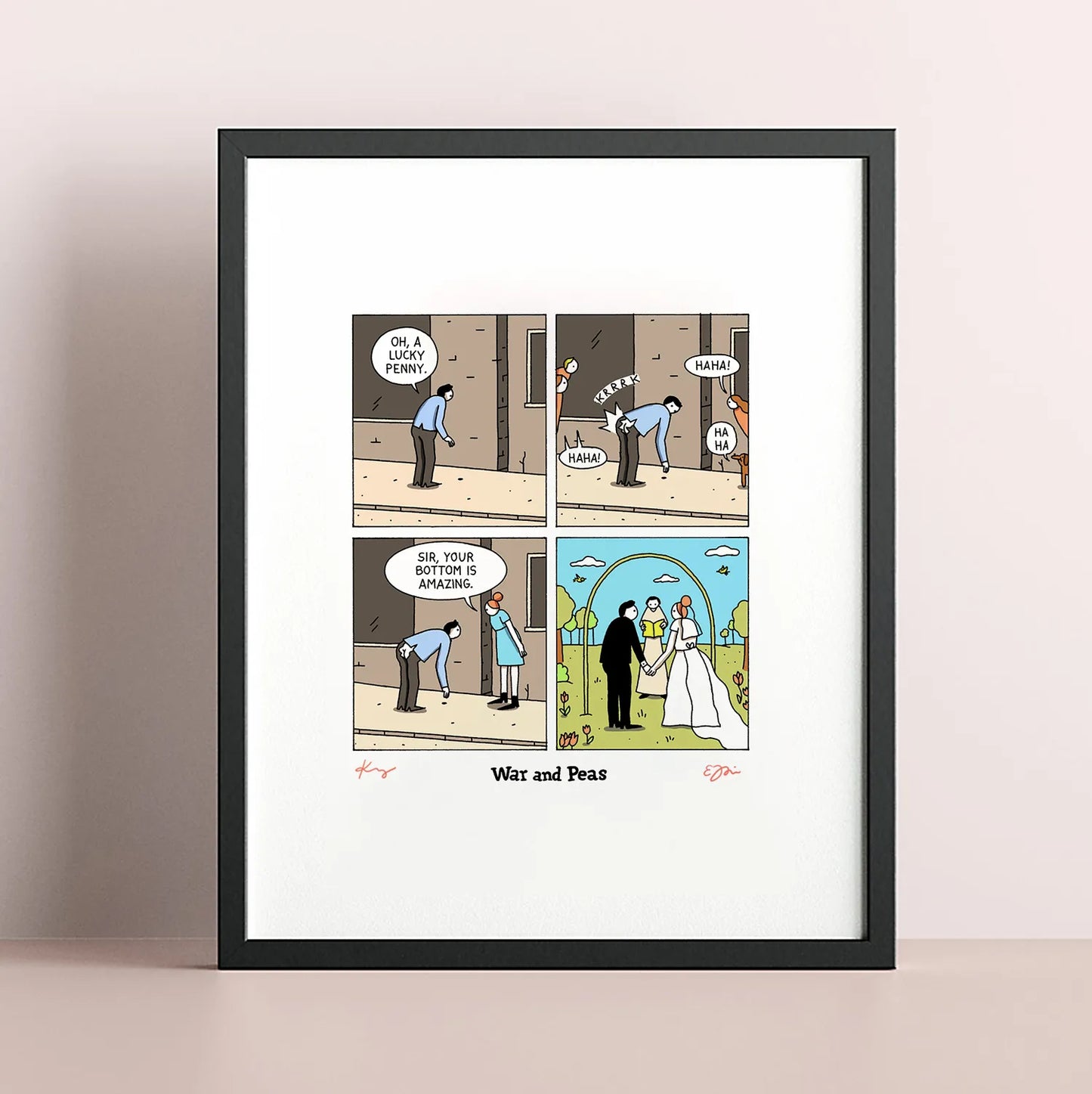 War and Peas  Signed Print | Lucky Penny