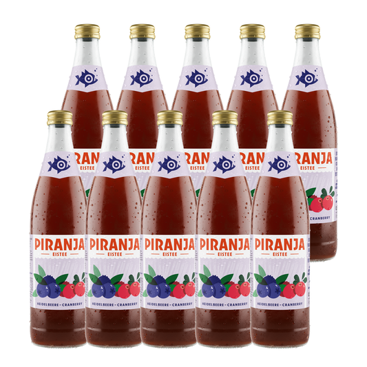 PIRANJA-EISTEE Heidelbeere-Cranberry | 10x0,5l