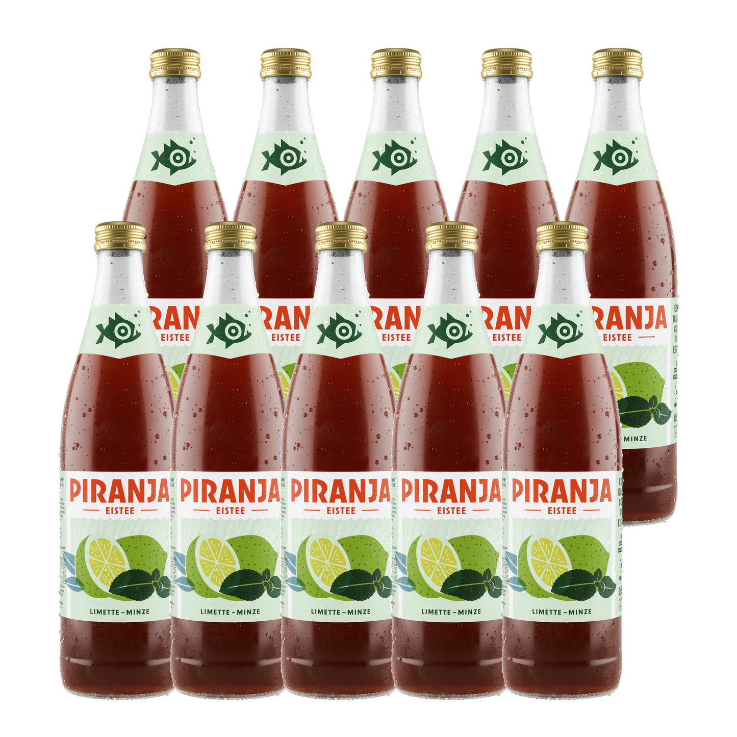 PIRANJA-EISTEE Limette-Minze | 10x0,5l