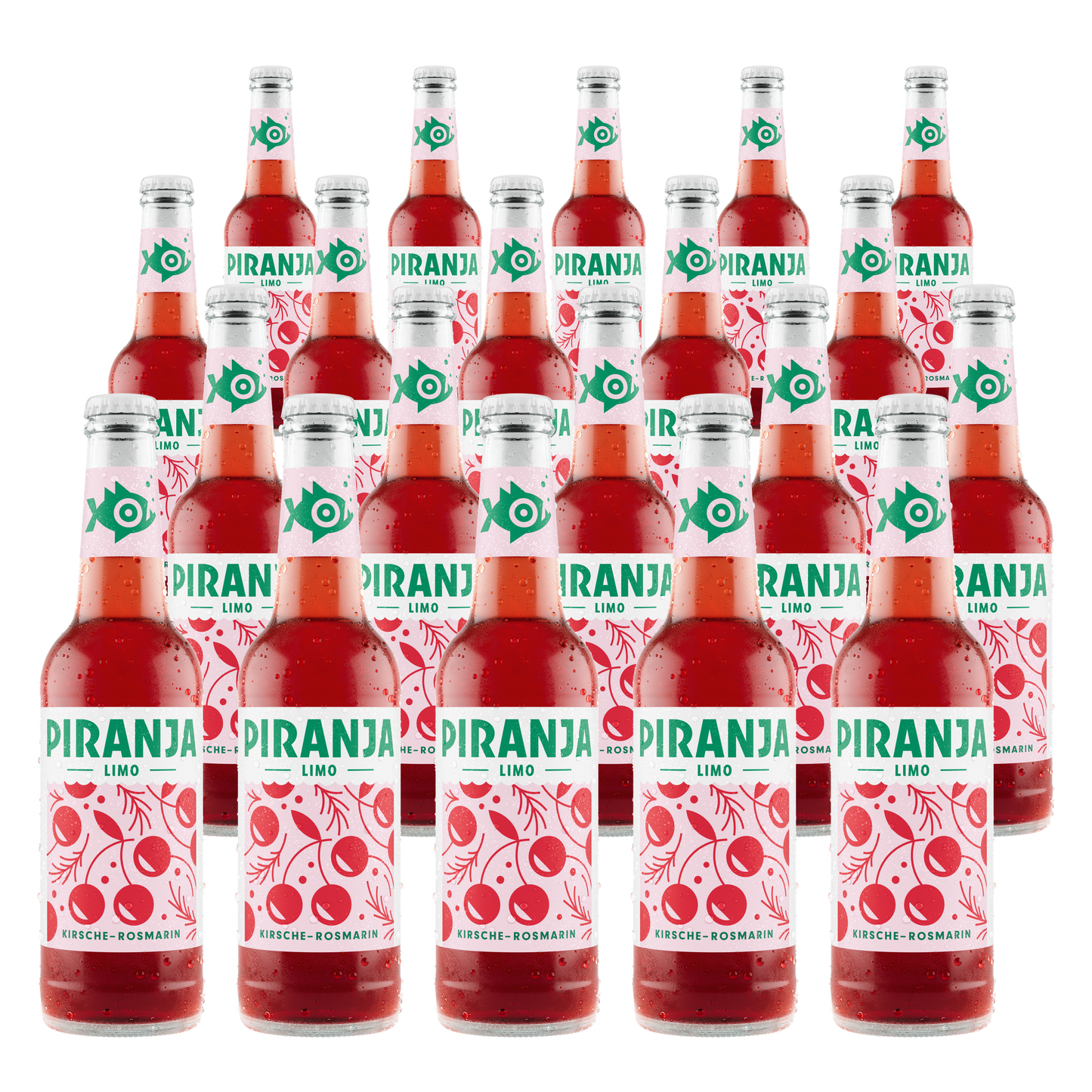 PIRANJA-LIMO Kirsche-Rosmarin | 20x0,25l