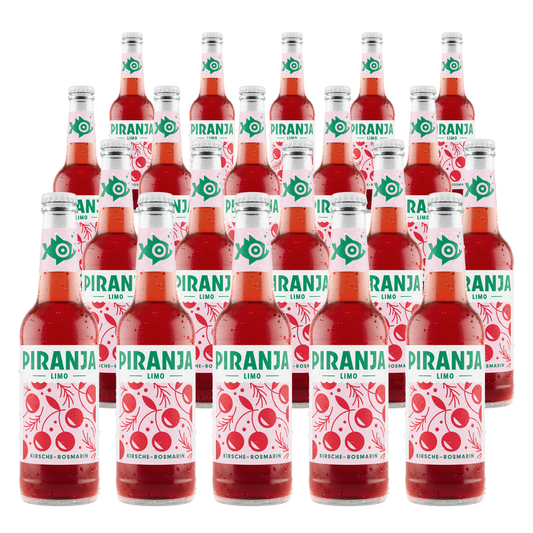 PIRANJA-LIMO Kirsche-Rosmarin | 20x0,25l