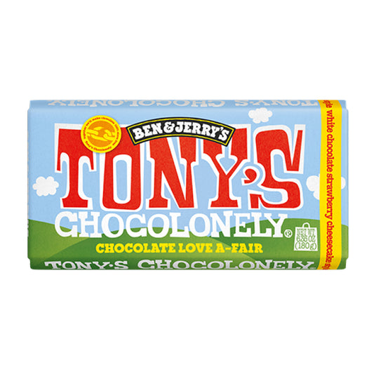 Tony's Chocolonely x Ben & Jerry's White Chocolate Strawberry Cheesecake | 180g