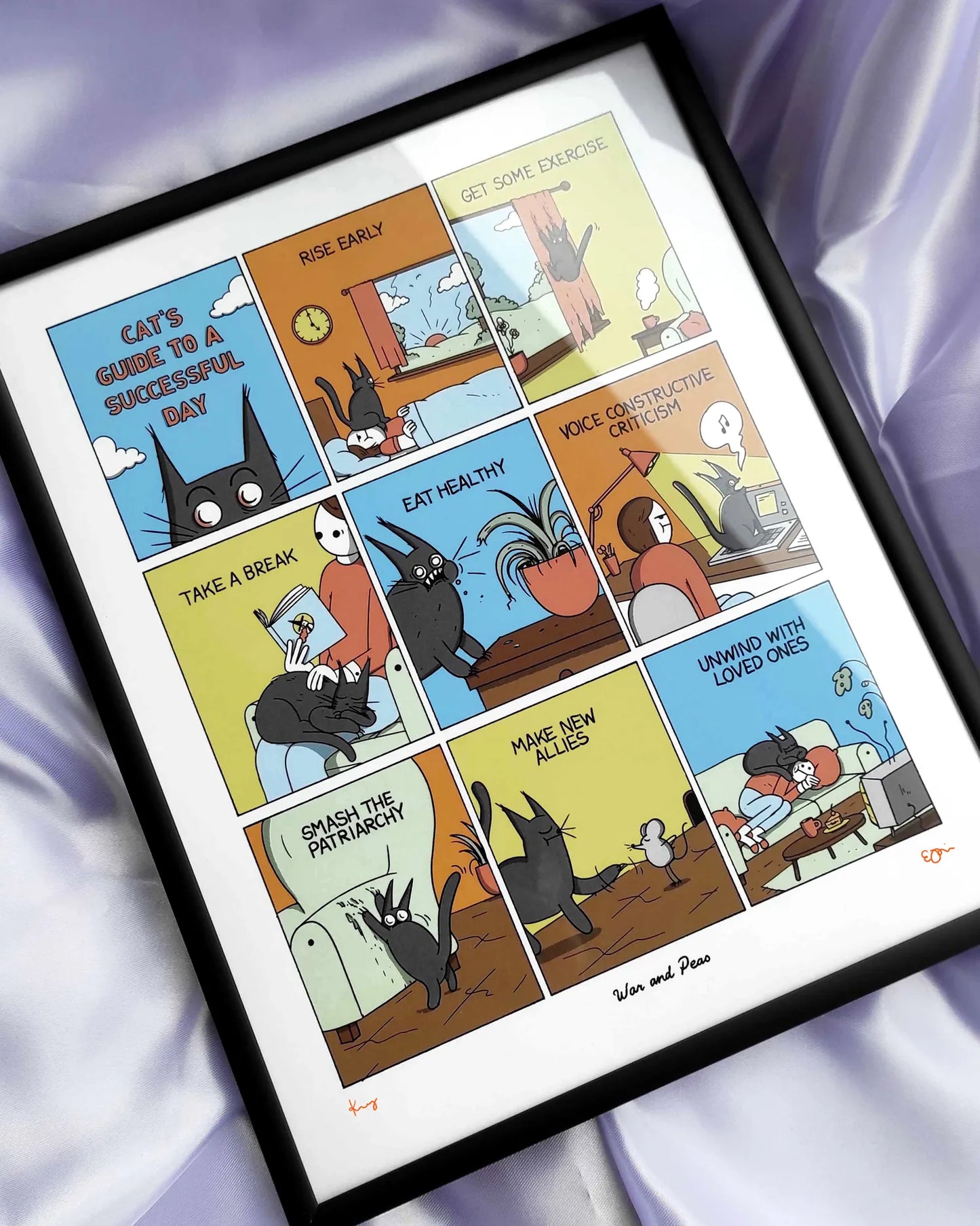 War and Peas Signed Print | Cat's Guide to a Successful Day