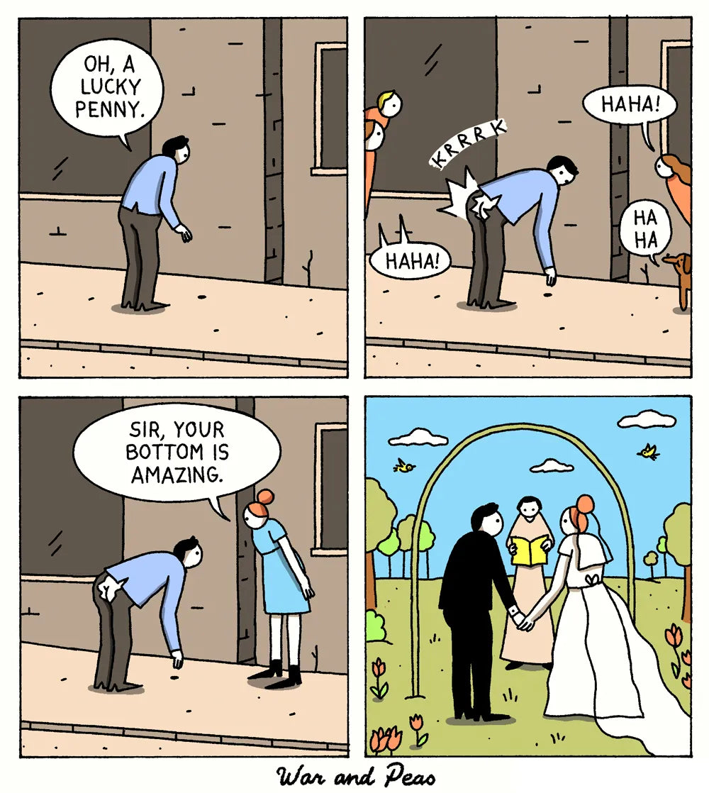 War and Peas Postkarte | Lucky Penny