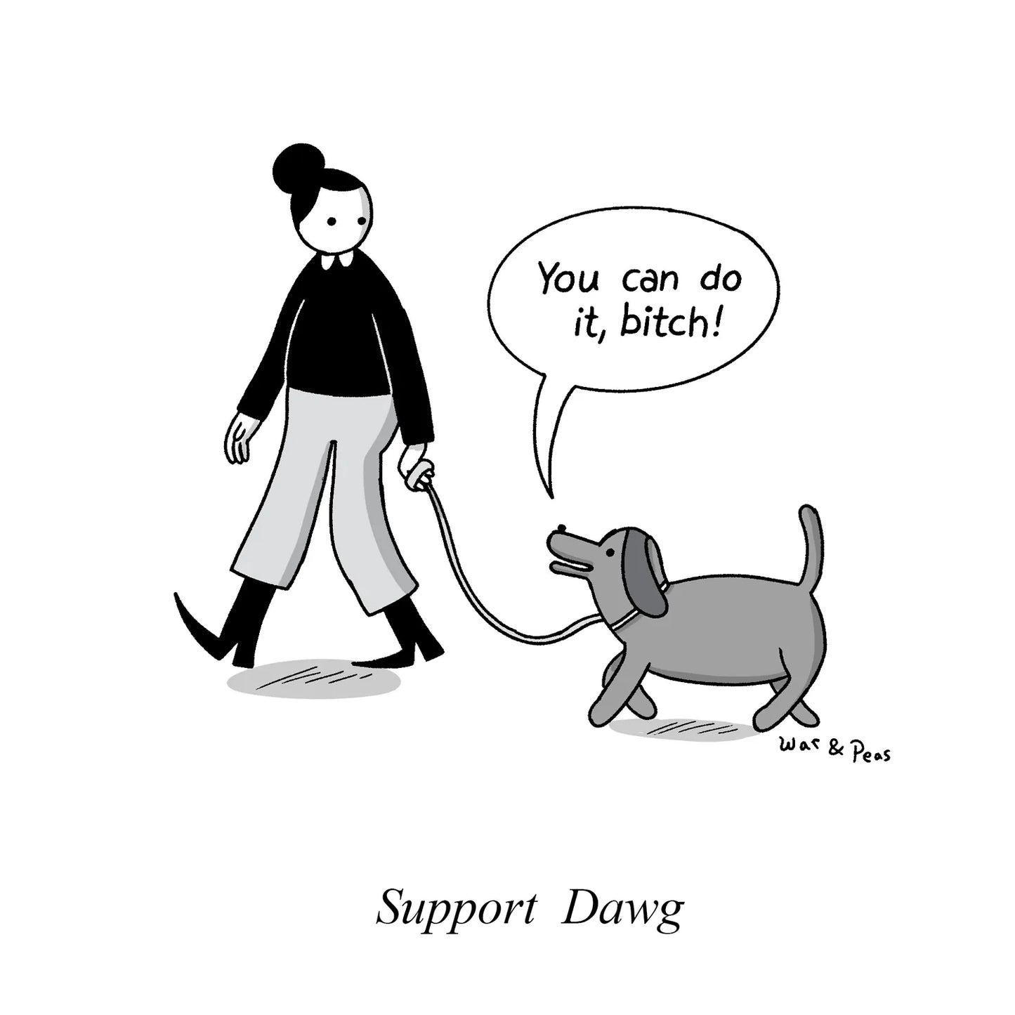 War and Peas | Support Dawg – Organic Tote Bag