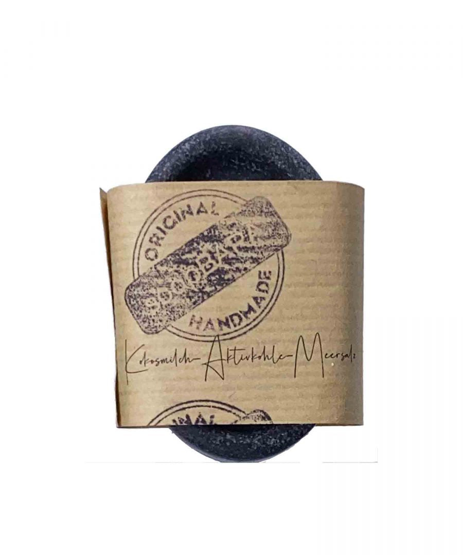 SOAPBARA - Kokosmilch-Meersalz-Aktivkohle Gesichtsseife | 80g