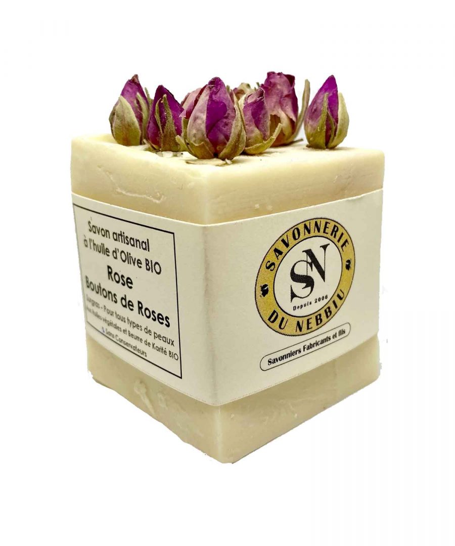 La Savonnerie du Nebbiu - Rosenseife von Korsika mit echten Rosenknospen | 130g
