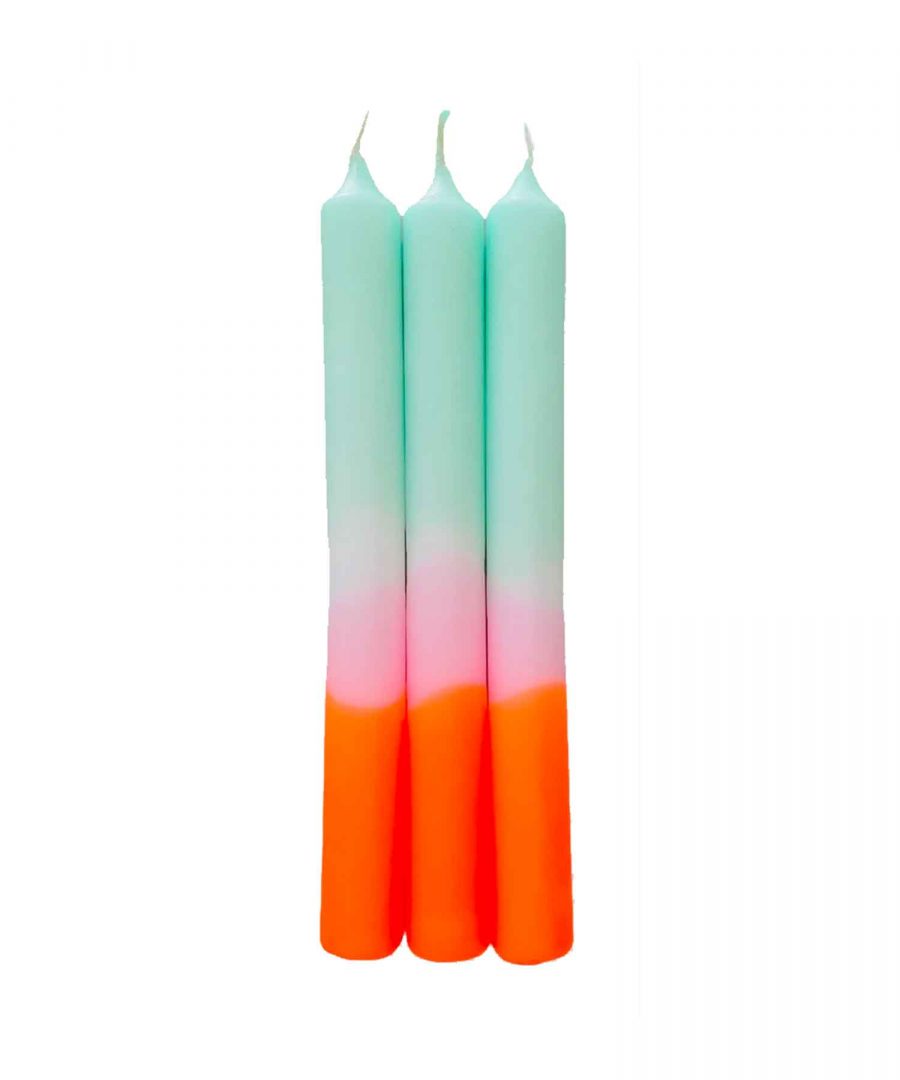 Pink Stories Dip Dye Neon Spring Sorbet (Stabkerze)