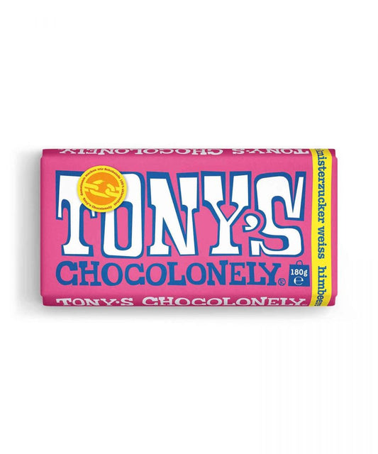 Tony's Chocolonely Weiße mit Himbeeren und Knisterzucker | 180g