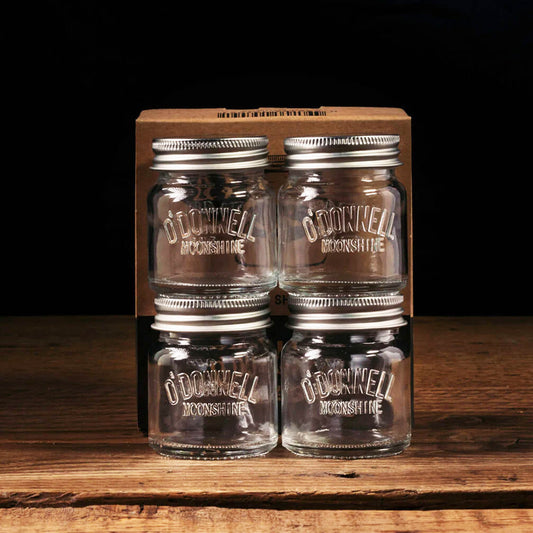O'Donnell Moonshine Mason Jar Shot Glasses | 4 Stück
