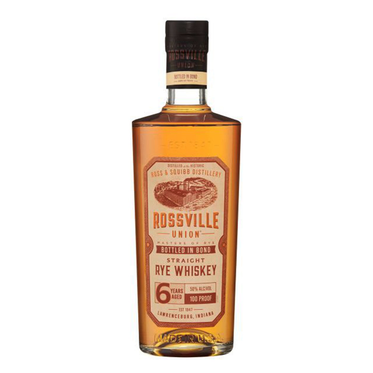 Rossville Union Straight Rye Whiskey 6 Jahre Bottled in Bond Distillers Select | 50% | 0,7l