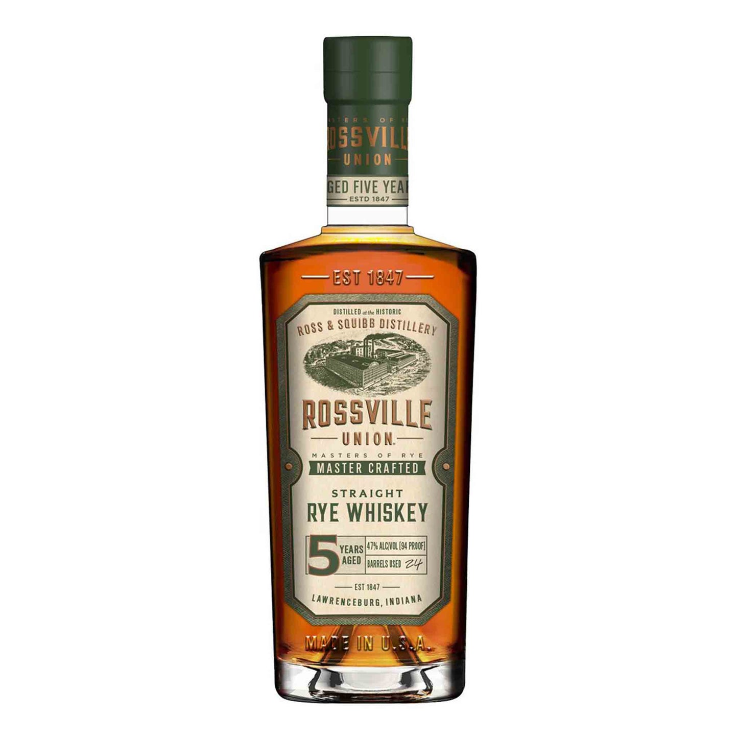 Rossville Union Straight Rye Whiskey 5 Jahre | 47% | 0,7l