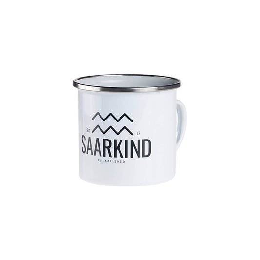 Saarkind Emailletasse White