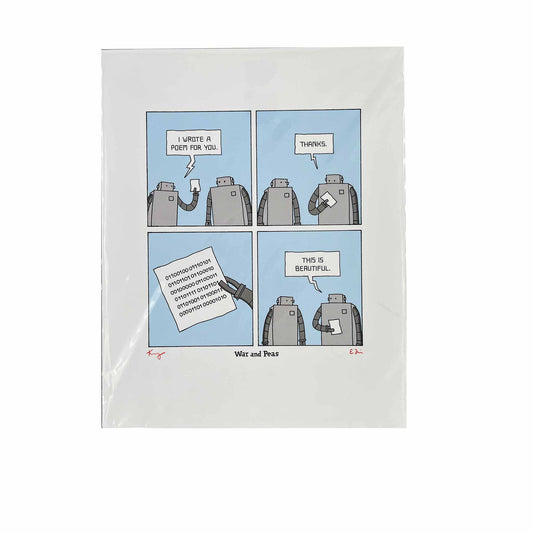 War and Peas Signed Print | Robot Love