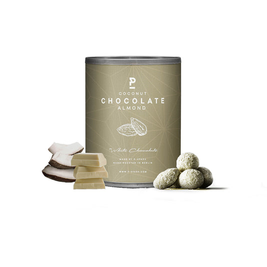 P-Stash Mandeln - Weisse Schokolade mit Kokosflocken | 60g