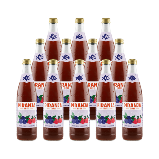 PIRANJA-EISTEE Heidelbeere-Cranberry | 12x0,5l