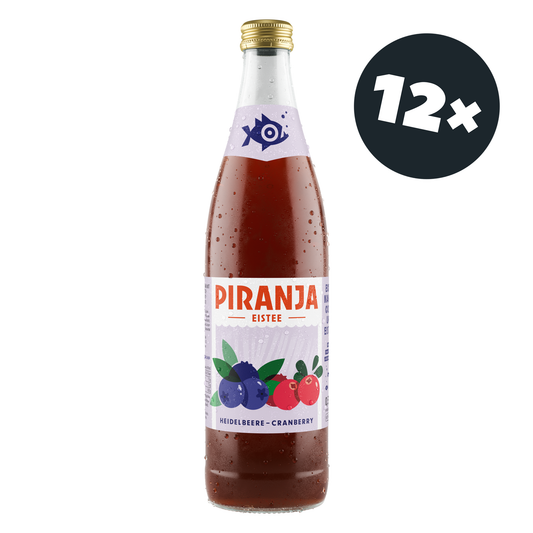 PIRANJA-EISTEE Heidelbeere-Cranberry | 12x0,5l