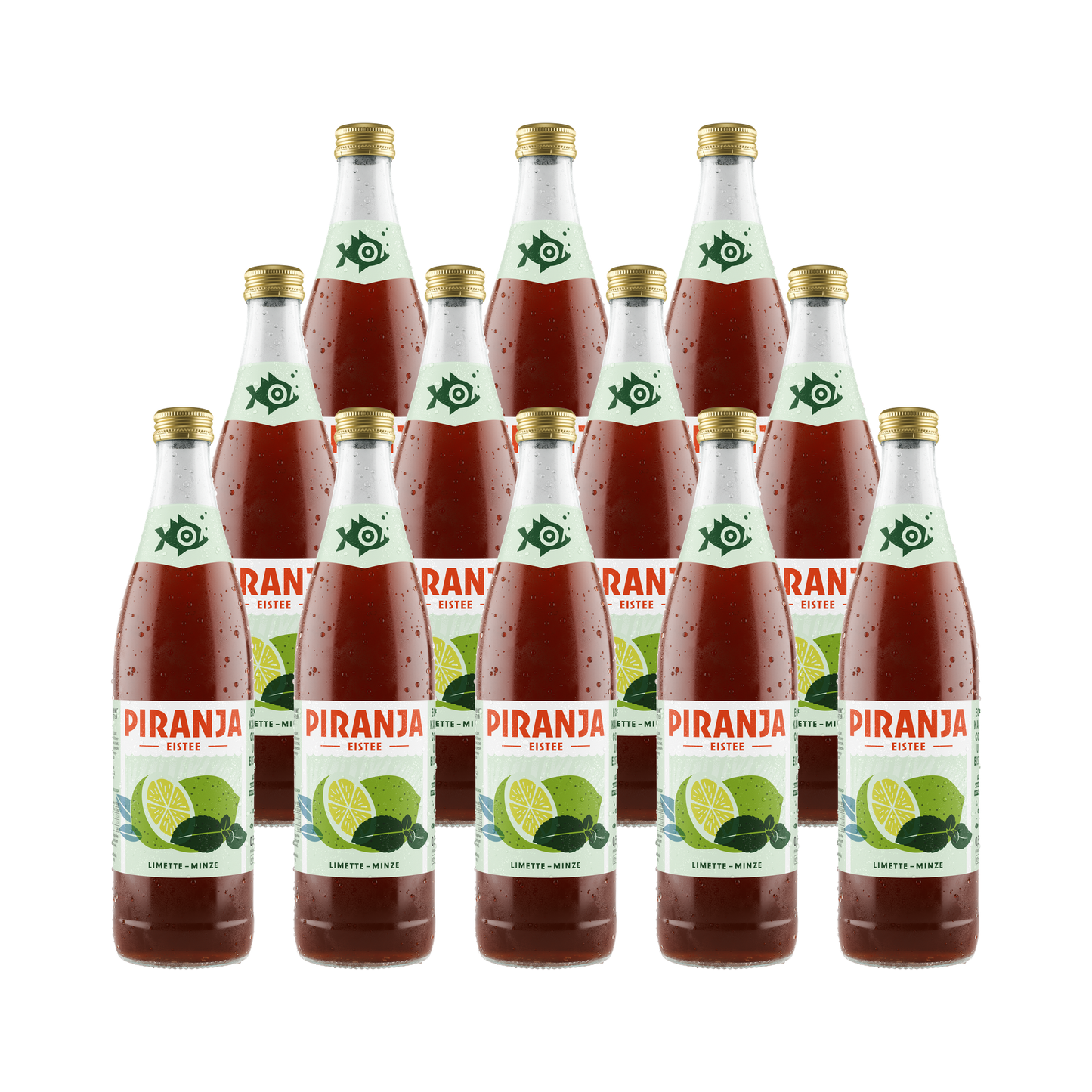 PIRANJA-EISTEE Limette-Minze | 12x0,5l