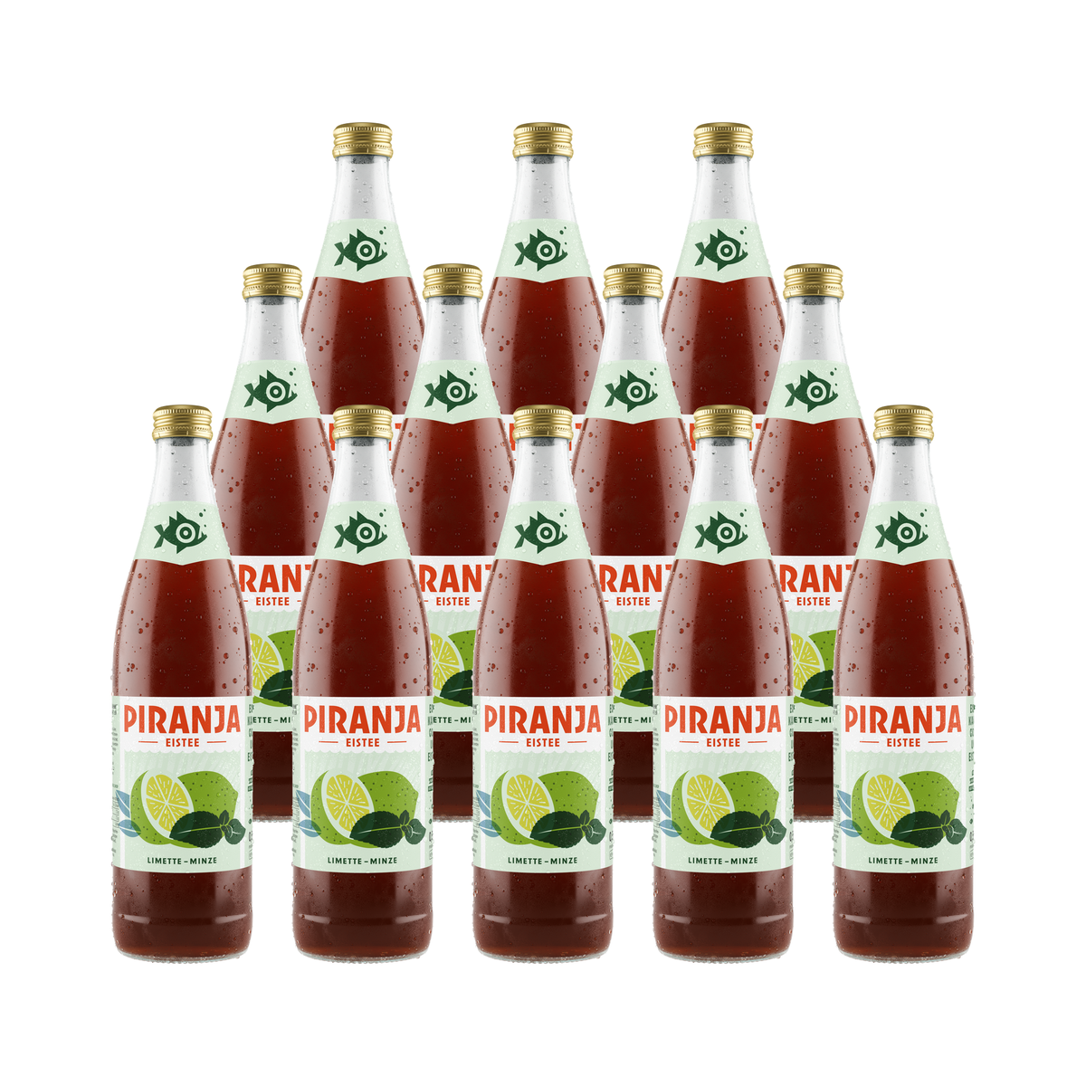 PIRANJA-EISTEE Limette-Minze | 12x0,5l
