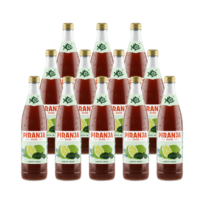 PIRANJA-EISTEE Limette-Minze | 12x0,5l