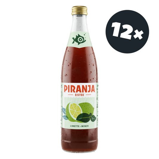 PIRANJA-EISTEE Limette-Minze | 12x0,5l