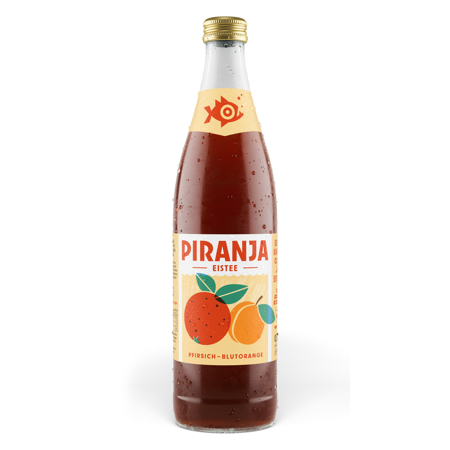 PIRANJA-EISTEE Pfirsich-Blutorange | 10x0,5l