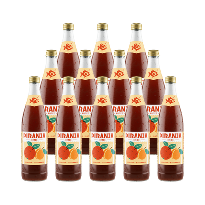 PIRANJA-EISTEE Pfirsich-Blutorange | 12x0,5l