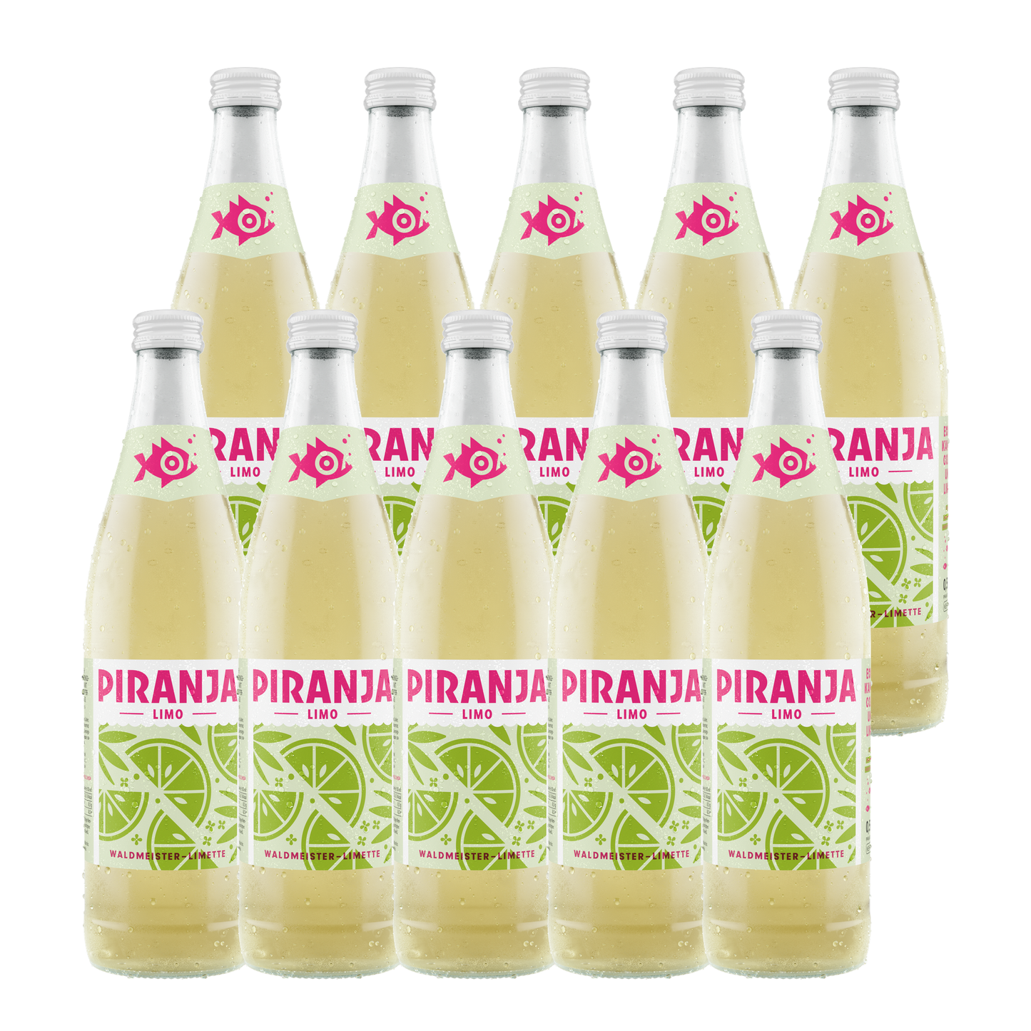 PIRANJA-LIMO Waldmeister-Limette | 10x0,5l