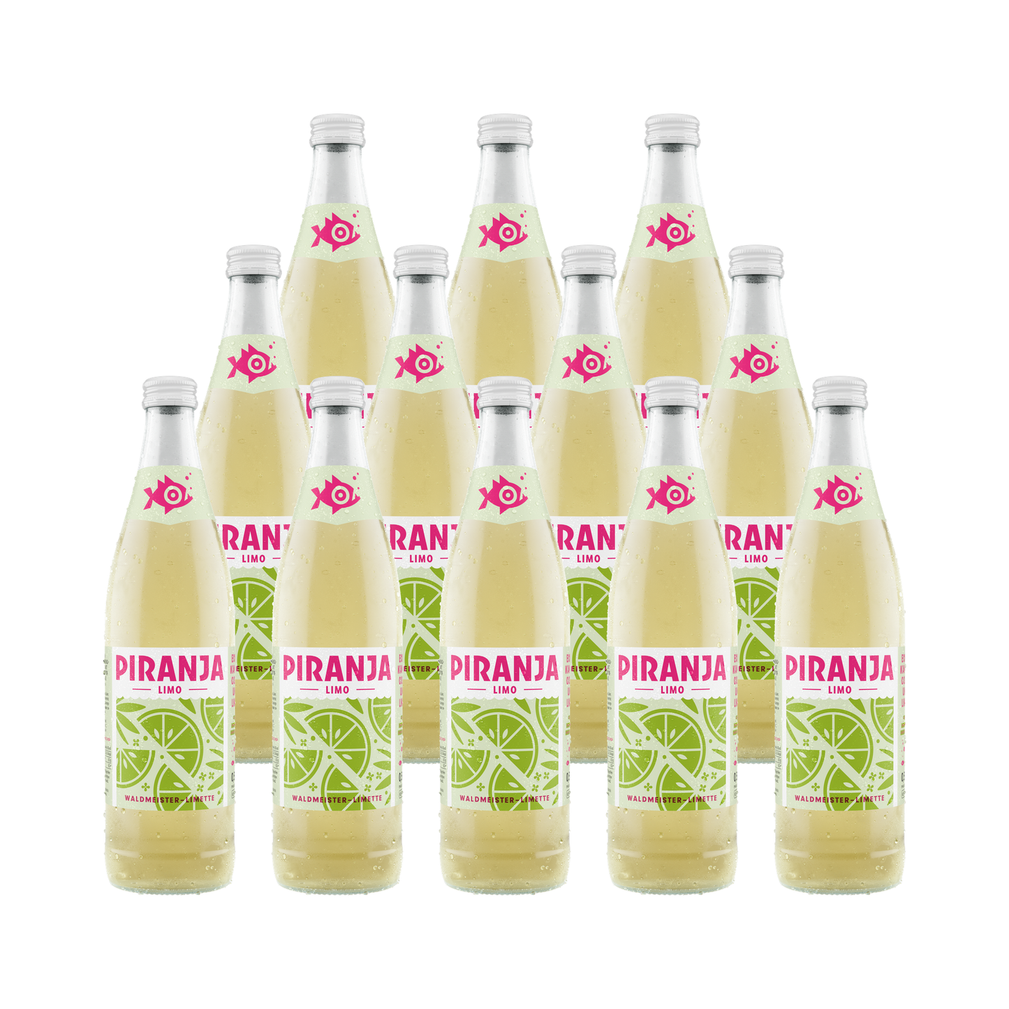 PIRANJA-LIMO Waldmeister-Limette | 12x0,5l