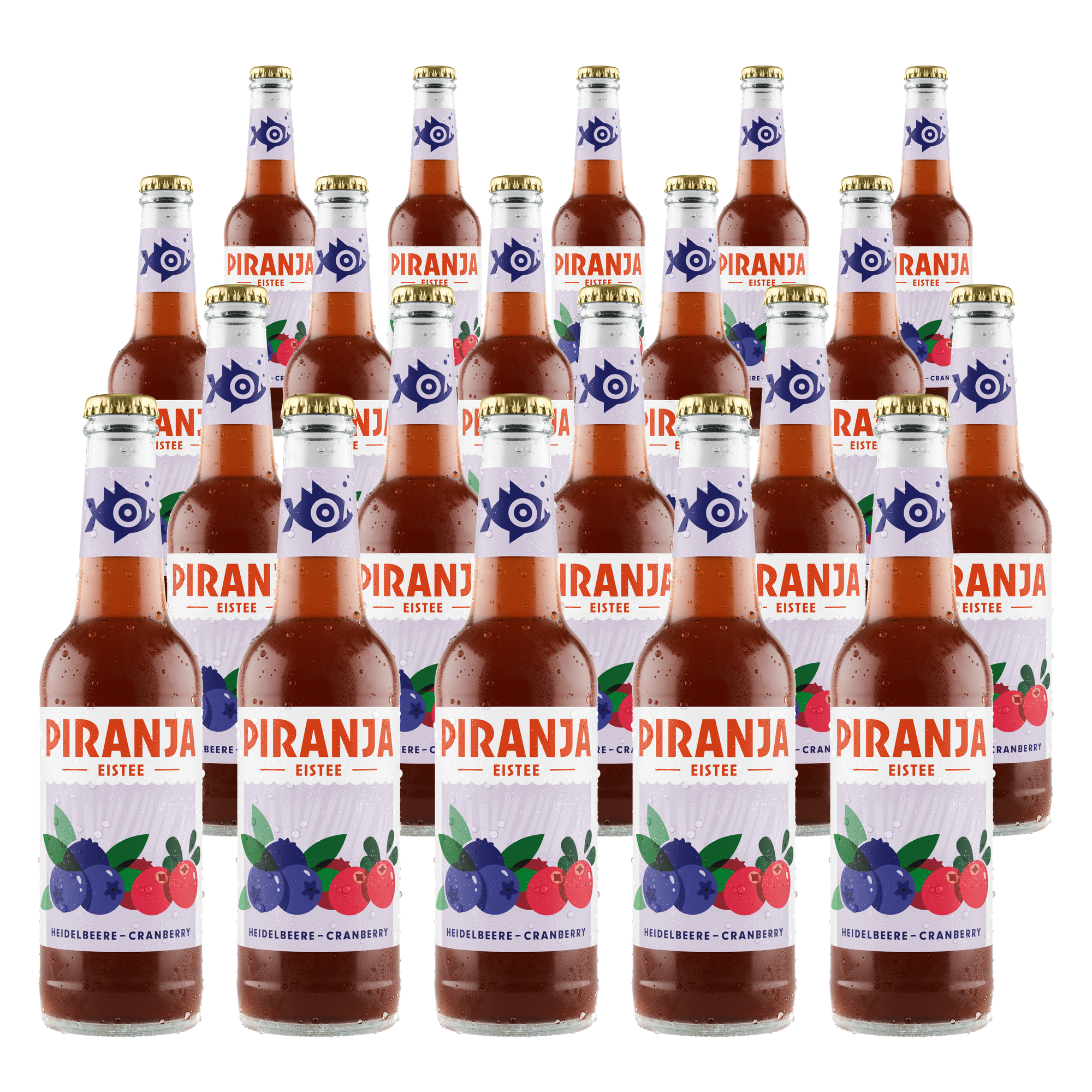 PIRANJA-EISTEE Heidelbeere-Cranberry | 20x0,25l