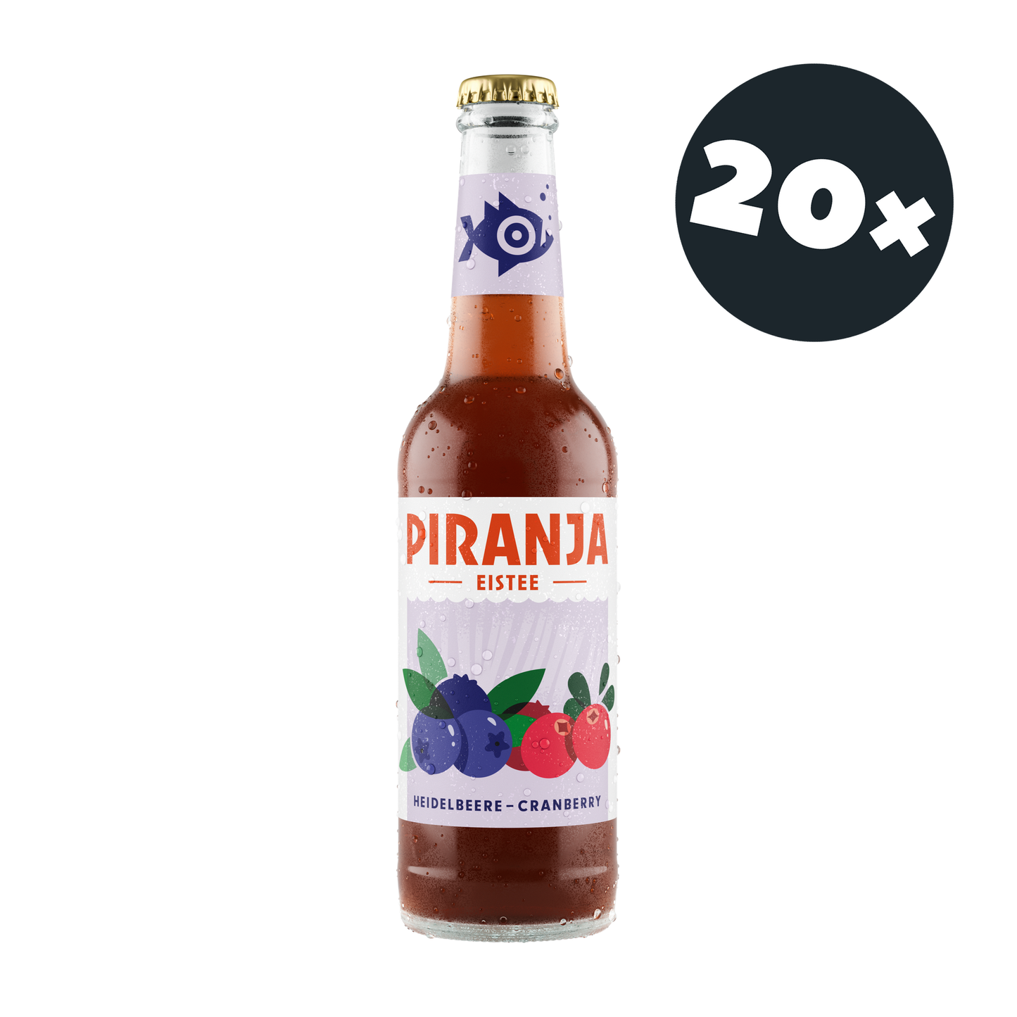 PIRANJA-EISTEE Heidelbeere-Cranberry | 20x0,25l