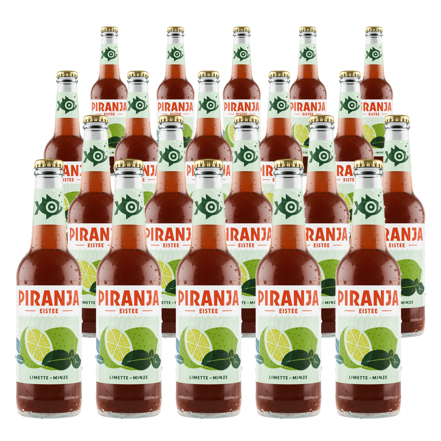 PIRANJA-EISTEE Limette-Minze | 20x0,25l