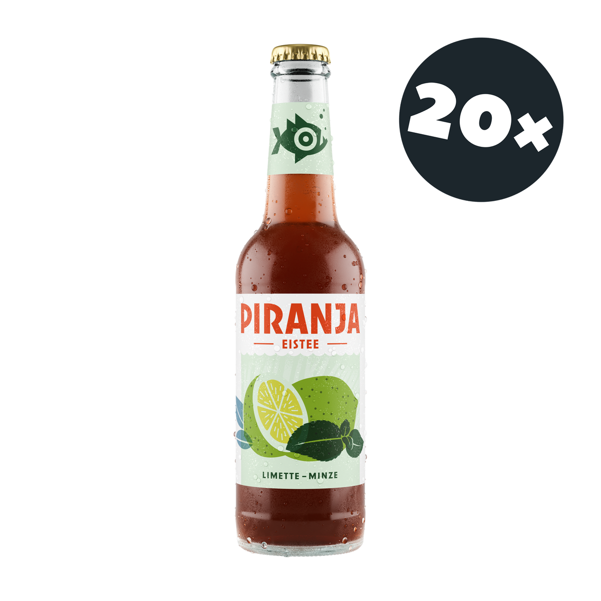 PIRANJA-EISTEE Limette-Minze | 20x0,25l