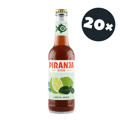 PIRANJA-EISTEE Limette-Minze | 20x0,25l