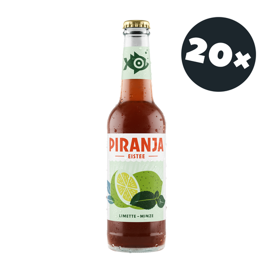 PIRANJA-EISTEE Limette-Minze | 20x0,25l