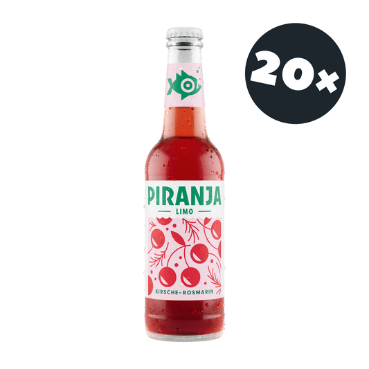 PIRANJA-LIMO Kirsche-Rosmarin | 20x0,25l