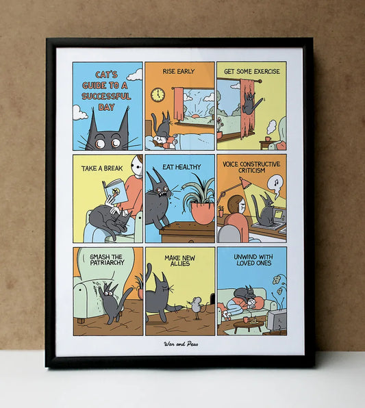 War and Peas Signed Print | Cat's Guide to a Successful Day